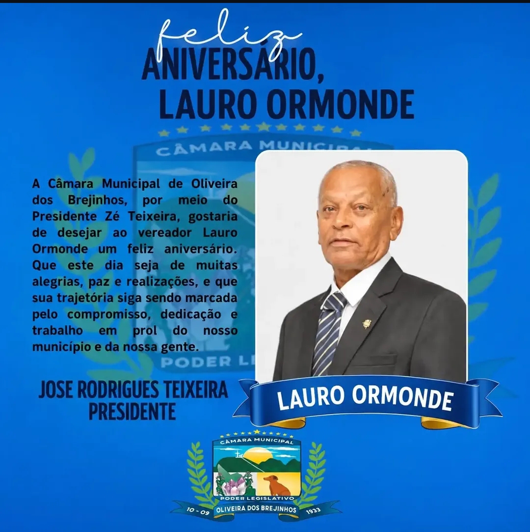 Parabéns, Vereador Lauro Rodrigues!